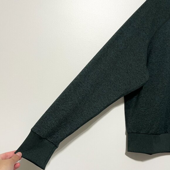 Quince Womens Flowknit Pullover Sweatshirt Sz M Green Crewneck Normcore Fitness - Picture 3 of 7